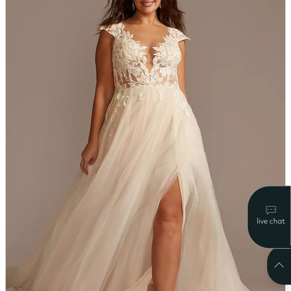 Elegant Cream Lace Wedding Gown